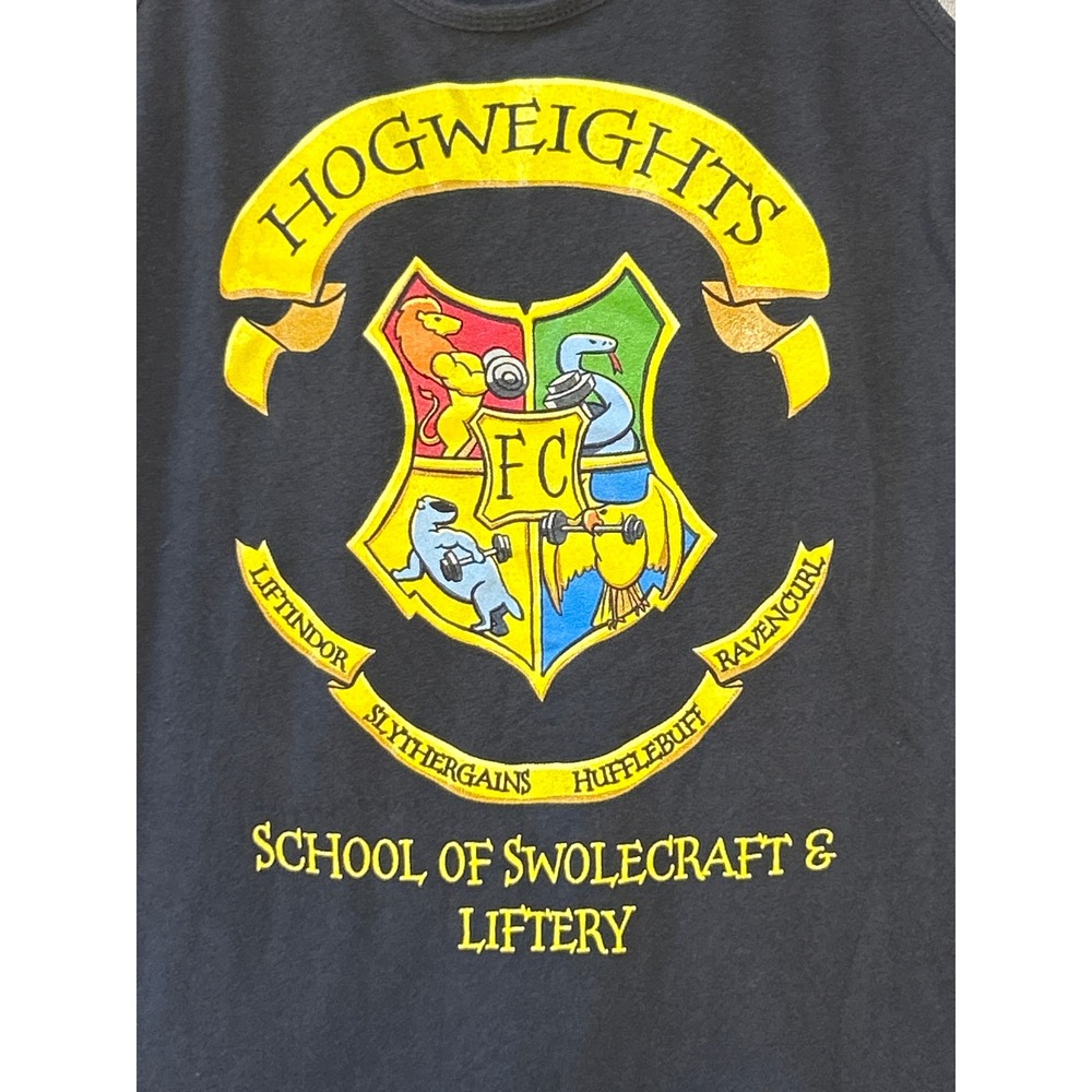 Next Level Hogweights School of Swolecraft & Liftery Racerback Tank Top Small - Picture 2 of 5